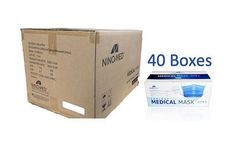 NinoMed - Model ASTM Level 1 - Earloop Surgical Masks Case (40 Boxes, 2000 masks)