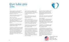 Sentrx - Model Eye Lube Pro - Sterile Eye Lubricant - Brochure