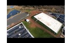 Aerial of Gas Collection Covers at Large Potato Processing Plant 