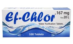 Ef-Chlor - Model 167 mg - Water Purification & Filtration Tablets for 25-30 Litres Water