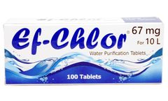 Ef-Chlor - Model 67 Mg - Water Purification & Disinfection Tablets for 10-12 Litres Water