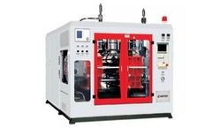 Meper - Model MP80D - Agro Chemical Multilayer Double Layer 1L Plastic Hdpe Bottle COEX Blow Moulding Making Machine with Auto Deflashing