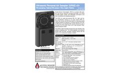 AST - Model UPAS v2+ - Ultrasonic Personal Air Sampler - Datasheet