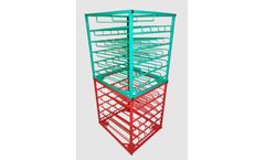 FWF - Model 6544D - Layered Horizontal Stacking Rack with Door for 25 D/E Cylinders