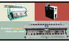Belt color sorter and chute color sorter at the exhibition,rice color sorter Capacity 12 tons per hr - Video
