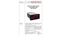 Mostec - Model Type M2029 - Miniature LED Digital Display Unit - Brochure