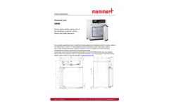 Memmert - Model UN30 - Universal Oven Datasheet