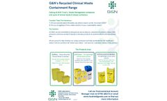 Griff - Model Eco Range - Recycled Clinical Waste Container Brochure