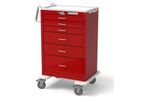 Model UXRLU-333669-RED - 6 Drawer X-Tall Emergency Cart
