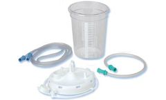 MSEC - Model 30744DNYDMD - 1500cc Medical Suction Canister, Stem Lid, with Tubing