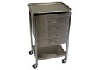 Mid Central - Model MCM-523-T - Stainless Steel Anesthesia Cart with Removable Tray