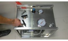 DLS series hydro test pump,hydraulic test bench - Video