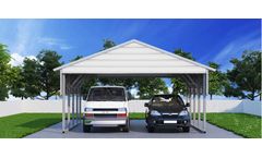 Viking - Model 2221BC8 - 22x21 Two Car Steel Carport