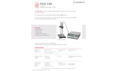 Sonics Materials - Model VCX 130 - Programmable Ultrasonic Processor System - Datasheet