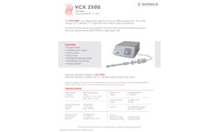 Sonics Materials - Model VCX 2500 - Ultrasonic Processor System - Datasheet
