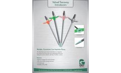 Galt Medical Corp - Valved Tearaway Introducers - Brochure