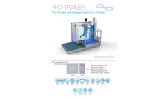 HYDRO PHYSIO - Model PRO-Trainer - Aquatic Treadmill System - Brohcure