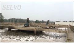 Vertical shaft surface aerators working on site - Video