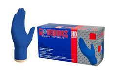 Rescue Essentials - Model GLVWORKS-BLUE - Nitrile Gloves, 6 Mil