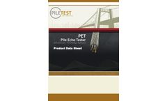 Piletest - Model PET - Pulse Echo Tester Datasheet