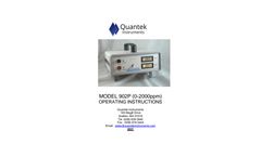Quantek - Model 902P (0-2000ppm) - O2 and CO2 Analyzer for Research Processes - Manual