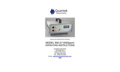 Quantek - Model 906 - 0-10000ppm - CO2 Analyzer for Process & Research - Operating Instructions Manual