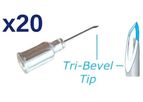 Quantek - Model 9027 - Package of 20 Tri-Beveled Needles 1 Inch Length