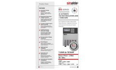 Sinalda - Model mSVS Series - Single-Phase Servo Electronic AC Voltage Stabilizers - Brochure