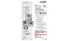 Sinalda - Model mSVR Series - Single-Phase Voltage Stabilisers / Power Line Conditioners - Brochure