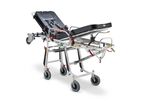 Model Mercury Lite Cinque 7095/4RG Proof - Certified Aluminium 5 Levels Self-Loading Stretcher With 4 Swivel Wheels