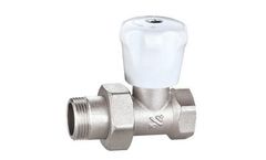 Amity - Model AMT-4001 - Brass Straight Nickel Plated Radiator Valve