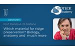 Which material for ridge preservation? Biology, anatomy and much more - Video