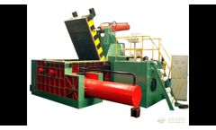 Scrap steel shearing machine,scrap steel Metal Baler Press- Video