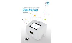 Genedrive - Model GS-002 - Benchtop System for Rapid, Near Patient Molecular Testing Manual