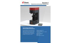 Struers - Model Duramin-4 - Manual Micro and Micro/Macro Hardness Tester - Brochure