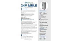 LiFePO4 - Model 24V MULE - 120Ah - 3kWh Off-Grid Lithium Battery Banks Datasheet