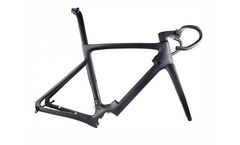 LightCarbon - Model LCE21 - Full Carbon Road Disc Ebike Frameset with Flat Mount Brake