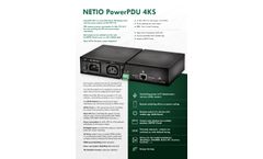 NETIO - Model PowerPDU 4KS - Smart PDU (Power Distribution Unit) with 4 Metered & Switched Power Outputs Datasheet