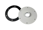 BinMaster - Model 730-0298 - Powder Coated Carbon Steel Mounting Plate with Half Coupling