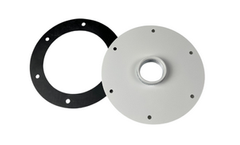 BinMaster - Model 730-0298 - Powder Coated Carbon Steel Mounting Plate with Half Coupling