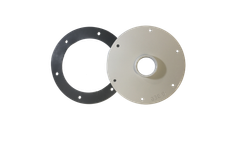 BinMaster - Model 730-0502 - Powder Coated Carbon Steel Mounting Plate with Half Coupling