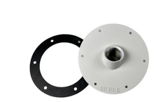 BinMaster - Model 730-0633 - Powder Coated Carbon Steel Mounting Plate with Half Coupling