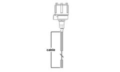 BinMaster - Model P76-530-0325 - Bare Stainless Steel Unshielded, Hanging Flexible Cable Extension with Teflon Insert