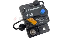 Powerwerx - Model 17 Series - Surface Mount Resettable Circuit Breakers, Push/Trip Reset, 1/4” Stud, up to 150A