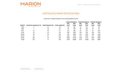Horizontal Continuous Mixer - Specification 