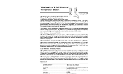Wireless Leaf & Soil Moisture/Temperature Station - Specification Sheet
