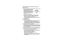 External Temperature Sensor with RJ Connector Manual