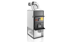 Zero Ridge - Model F55CV - Wood Burning Space Heater with Chimney Assist Fan