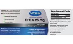 Optimum - 25mg Dehydroepiandrosterone (DHEA) Capsule - Brochure
