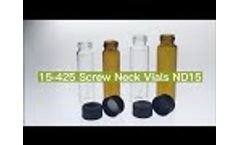 What is the 15-425 Screw neck glass sampel vial used for? - Video